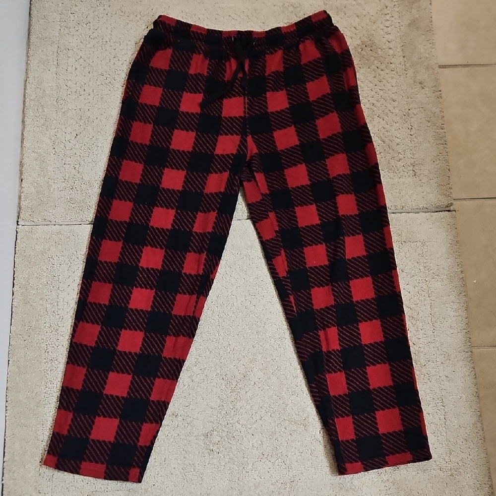 George Red and Black Checkered Lounge PJ Pants Size Large